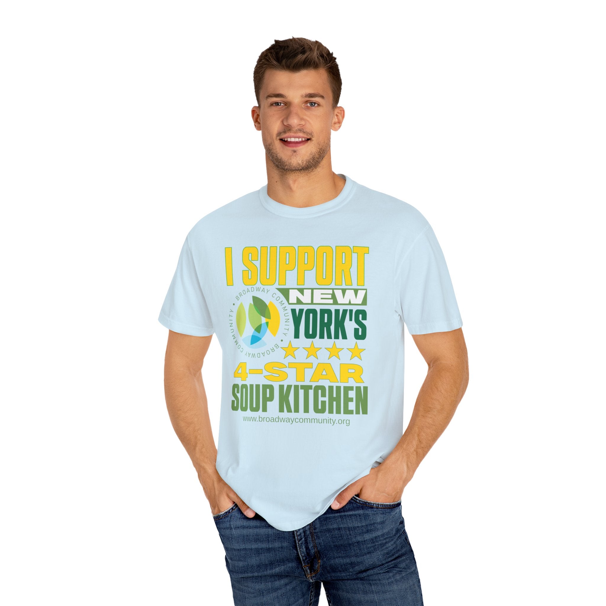 4-Star Soup Kitchen Light Blue T-Shirt - Broadway Community Collection
